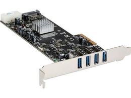 StarTech USB���݃J�[�h PCIe 2.0 - 4x USB-A 5Gbps SATA�ELP4�d�� PEXUSB3S44V