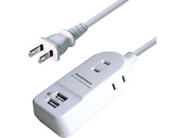 JV AC[d^bv 1m 2.4A IC USB2P AC3P WH AJ-588