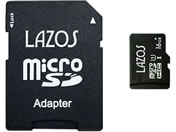 Lazos/microSDHC[J[h 16GB/L-B16MSD10-U1