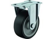 ユーエイ/プレート式 固定 キャスター ゴム 車輪径100mm Sタイプ SR型 取付寸法82×40 SR-100NR