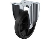 ユーエイ/プレート式 固定 キャスター ゴム 車輪径125mm Jタイプ K2型 取付寸法112×53 100×56 NWRK2-125