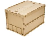 TRUSCO/オリコン 薄型折りたたみコンテナ 50L ロックフタ付 LS色