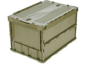 TRUSCO/オリコン 薄型折りたたみコンテナ 50L ロックフタ付 OD色