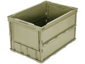 TRUSCO/オリコン 薄型折りたたみコンテナ 50L OD色 TR-O50B-OD