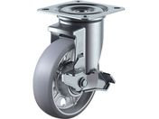 ユーエイ/プレート式 自在 キャスター アルティメットウレタン 車輪径100mm PMタイプ PMS-DS型 取付寸法74×74 67×67 PMS-100AUUDSBC