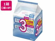 クレシア/スコッティ 流せるウェットタオル 純水 ノンアルコール 70枚 3個×8P