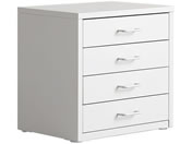 宮武製作所/ドロワーキャビネット Muun 4段 ホワイト/DCB-4D