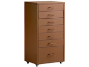 宮武製作所/ドロワーキャビネット Muun 7段 コーラルピンク/DCB-7S