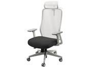 Netforce/シースルーチェア 肘・ヘッド・ハンガー付 ホワイト/ナイトブラック