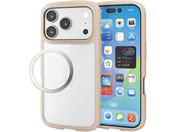エレコム/iPhone17Pro 耐衝撃ケース ベージュ/PM-A25CTSLFCBE