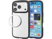 エレコム/iPhone17Pro 耐衝撃ケース ブラック/PM-A25CTSLFCBK