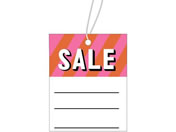 ササガワ/提札 四角型 桃 SALE 500枚/18-3330