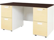 Netforce/NUTS(ナッツ) 両袖机 2+2段 W1200×D600 DBR*NA