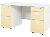 Netforce/NUTS(ナッツ) 両袖机 2+3段 W1200×D600 WH*NA