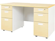 Netforce/NUTS(ナッツ) 両袖机 3+3段 W1200×D600 NA