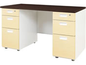 Netforce/NUTS(ナッツ) 両袖机 3+3段 W1200×D600 DBR*NA