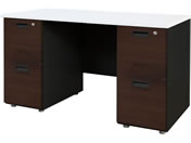 Netforce/NUTS(ナッツ) 両袖机 2+2段 W1200×D600 WH*DBR