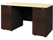 Netforce/NUTS(ナッツ) 両袖机 2+3段 W1200×D600 NA*DBR