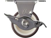 ハンマー/ステンレス製プレート式キャスター プレート式ステンレスキャスター 固定ストッパー付 車輪径50mm ウレタン車輪 Eシリーズ 315ER-UR50