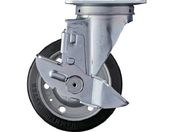 ハンマー/旋回式ゴム車輪 125mm ストッパー付 413S-R125