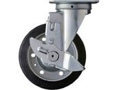 ハンマー/旋回式ゴム車輪 150mm ストッパー付 413S-R150