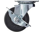 ハンマー/旋回式ゴム車輪 75mm ストッパー付 413S-R75