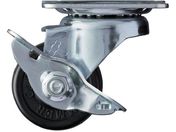 ハンマー/旋回式ゴム車輪 50mm ストッパー付 413S-RD50