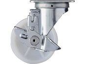 ハンマー/旋回式ナイロン車輪 100mm ストッパー付 413S-N100