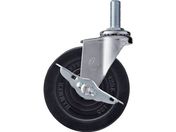 ハンマー/ねじ込み旋回式ゴム車輪 125mm ストッパー付 415EA-R125