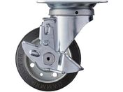 ハンマー/旋回式ゴム車輪 100mm ストッパー付 419S-R100