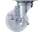 ハンマー/旋回式ナイロン車輪 100mm ストッパー付 419S-N100