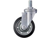 ハンマー/ねじ込み旋回式ゴム車輪 スチールホイール・ローラーベアリング 125mm 420SA-RB125