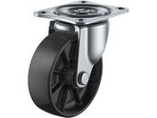 ユーエイ/プレート式 自在 キャスター 黒ナイロン 車輪径38mm Gタイプ G型 取付寸法36×28 G-38BN