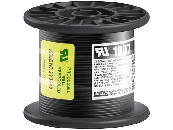 KYOWA ULϔMrj≏d UL1007 AWG18 50M  UL1007 AWG18 50M BK