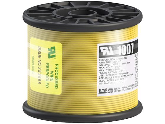 KYOWA ULϔMrj≏d UL1007 AWG20 100M  UL1007 AWG20 100M YL