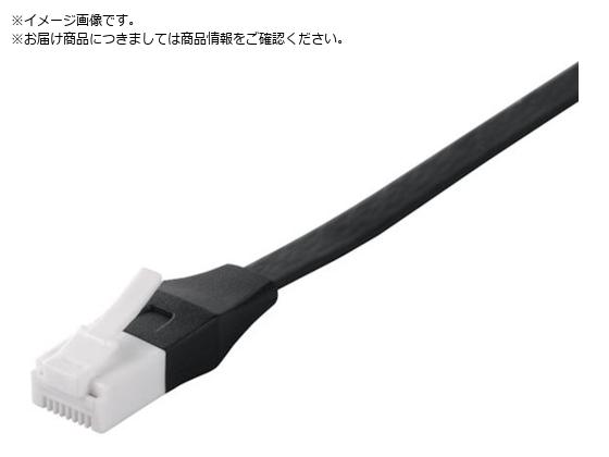 BUFFALO Cat6A c̐܂ȂLANP[u tbg Xg[g 2.0m ubN BSLS6AFU20BK