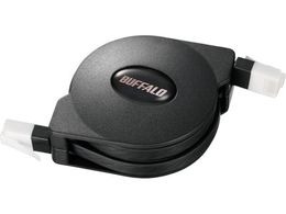 BUFFALO �c���̐܂�Ȃ�Cat6 LAN�P�[�u�� ���掮 2.5m �u���b�N BL6TM25BK