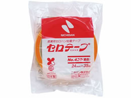 ニチバン セロテープ 着色 NO.430 24mm×35m 黄 5巻 4302-24