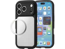 �G���R�� iPhone18 Pro �^�t�X�������C�g �t���[���J���[�P�[�X �Ɍ� �u���b�N PM-A26CTSLFCKBK