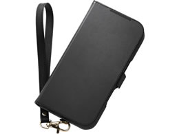�G���R�� iPhone18 Pro �蒠�^�P�[�X �Ɍ� ���Εt �ϏՌ� �n���h�X�g���b�v�t �u���b�N PM-A26CPLFY4KBK