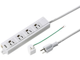 サンワサプライ 電源タップ 3P・4個口 10m TAP-MG341N2-10 | Forestway