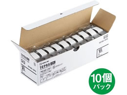 キングジム テプラPROテープ18mm白／黒文字10個 SS18K-10PN