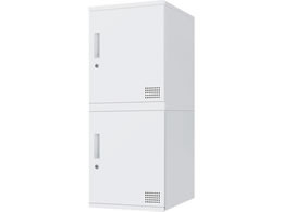 Netforce �L���[�{�C�h ���b�J�[ 2�l�p 1��2�i �V�����_�[�� ����450mm �X�`�[�� �z���C�g�~�z���C�g CUB3545S02-WHWH