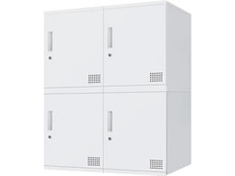 Netforce �L���[�{�C�h ���b�J�[ 4�l�p 2��2�i �V�����_�[�� ����450mm �X�`�[�� �z���C�g�~�z���C�g CUB3545S04-WHWH