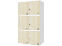 Netforce �L���[�{�C�h ���b�J�[ 6�l�p 2��3�i �V�����_�[�� ����450mm �X�`�[�� �z���C�g�~�i�`������ CUB3545S06-WHNA