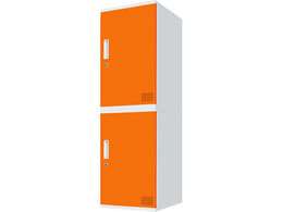 Netforce �L���[�{�C�h ���b�J�[ 2�l�p 1��2�i �V�����_�[�� ����600mm �X�`�[�� �z���C�g�~�I�����W CUB3560S02-WHOR