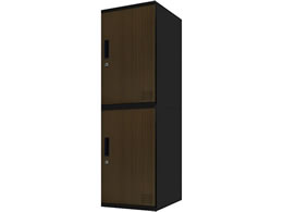 Netforce �L���[�{�C�h ���b�J�[ 2�l�p 1��2�i �V�����_�[�� ����600mm �X�`�[�� �u���b�N�~�_�[�N�u���E�� CUB3560S02BKDBR