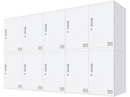 Netforce �L���[�{�C�h ���b�J�[ 10�l�p 5��2�i �V�����_�[�� ����600mm �X�`�[�� �z���C�g�~�z���C�g CUB3560S10-WHWH