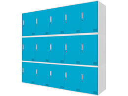 Netforce �L���[�{�C�h ���b�J�[ 15�l�p 5��3�i �V�����_�[�� ����600mm �X�`�[�� �z���C�g�~�u���[ CUB3560S15-WHBL