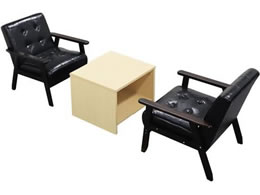 Netforce �A�j�[�^ ����3�_�Z�b�g 2�l�p �\�t�@ 1�l�|2��+�e�[�u�� �u���b�N�~�i�`������ ANITA21A2T14SBN